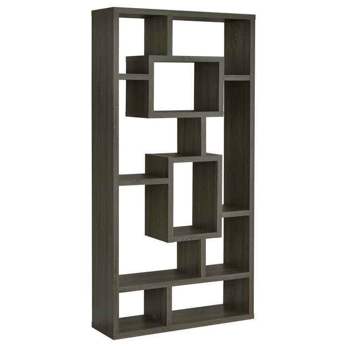 Corey 71-inch 8-shelf Bookcase Weathered Grey image