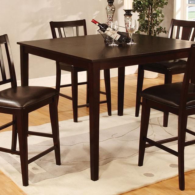 Bridgette II Espresso 5 Pc. Square Counter Ht. Table Set