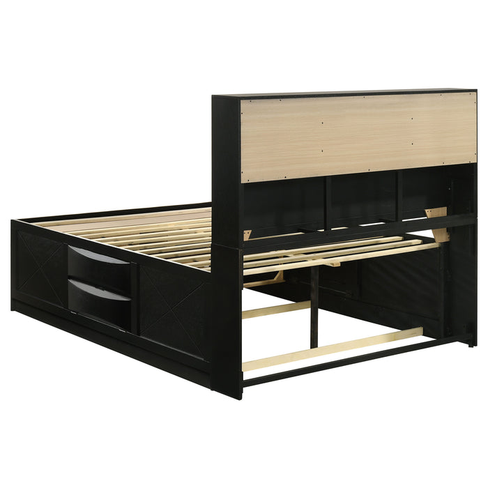 Briana Bookcase Platform Storage Bed