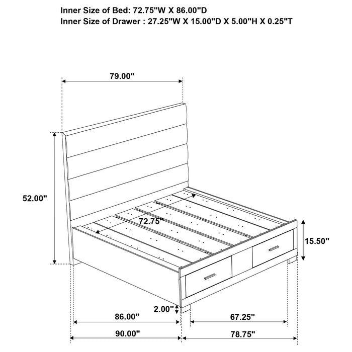 Felicity 5 & 4 Pc E.King, Queen, & Full Bedroom Set