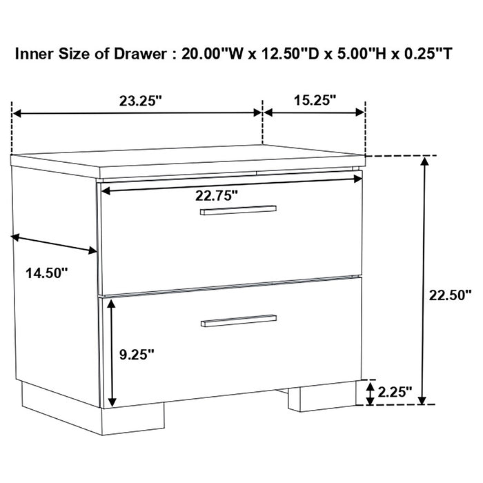 Felicity 5 & 4 Pc E.King, Queen, & Full Bedroom Set