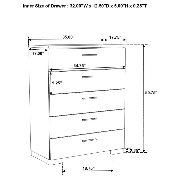 Felicity 5 & 4 Pc E.King, Queen, & Full Bedroom Set
