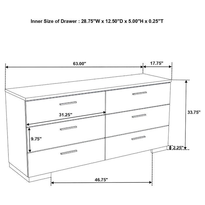Felicity 5 & 4 Pc E.King, Queen, & Full Bedroom Set