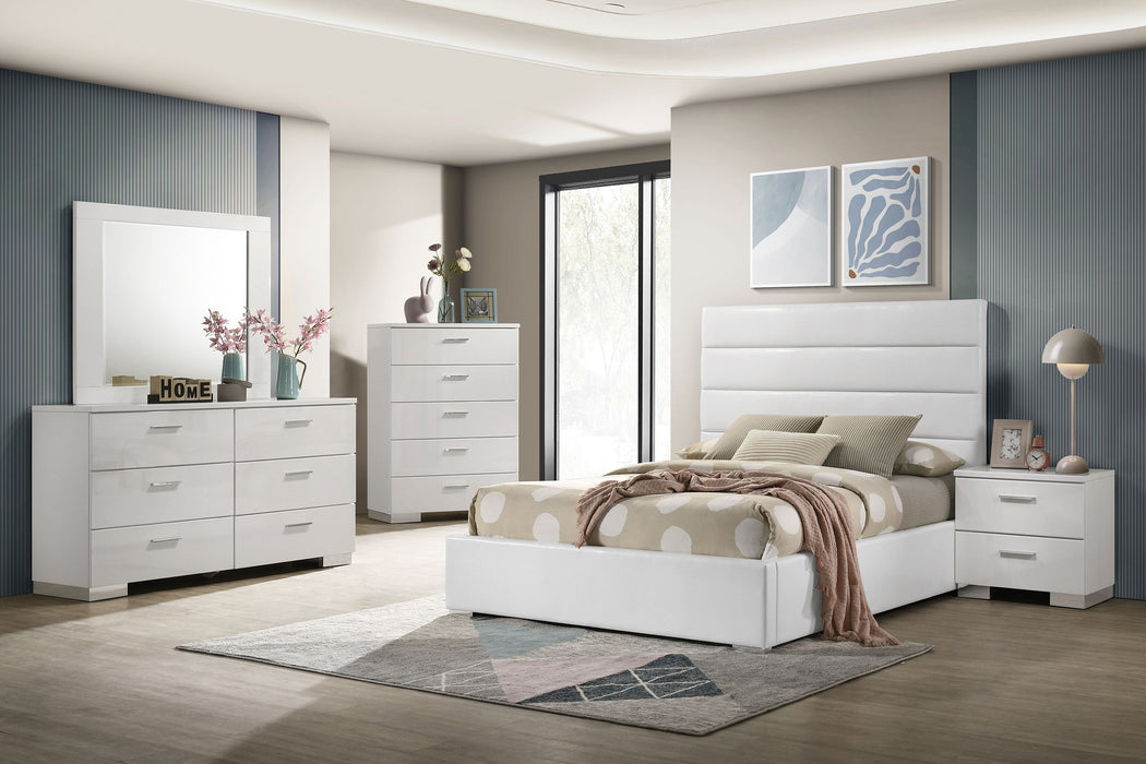 Felicity 5 & 4 Pc E.King, Queen, & Full Bedroom Set