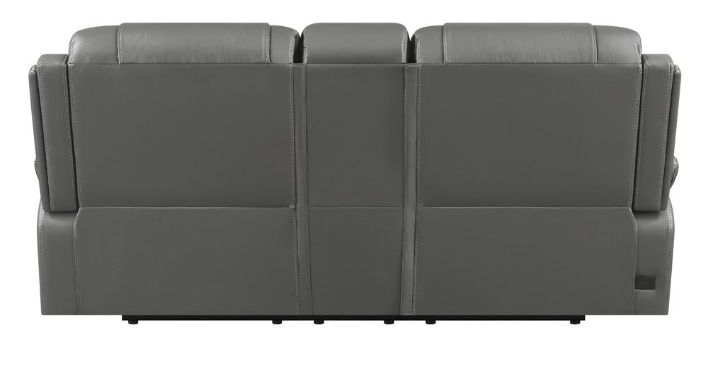 Flamenco Upholstered Power Reclining Loveseat Charcoal