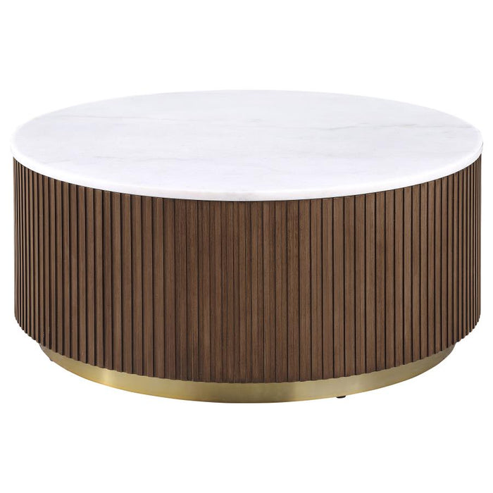 Bryne Round Marble Top Coffee Table