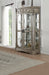 Northville Antique Silver Curio Cabinet image