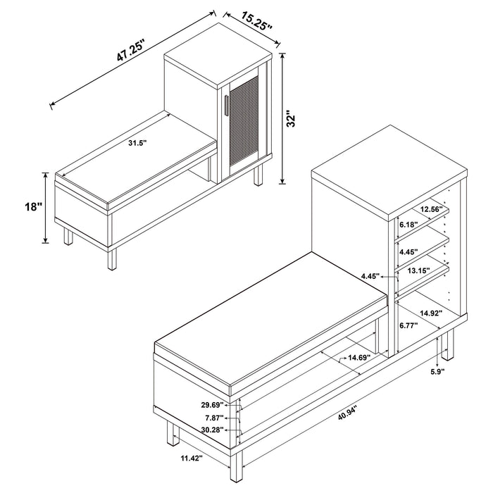 Teller Storage Bench