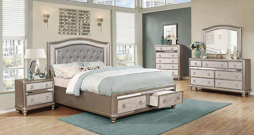 Bling Game 5-Piece Storage Bedroom Set Metallic Platinum King image
