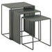 Imez 3-piece Rectangular Metal Nesting Table Grey image