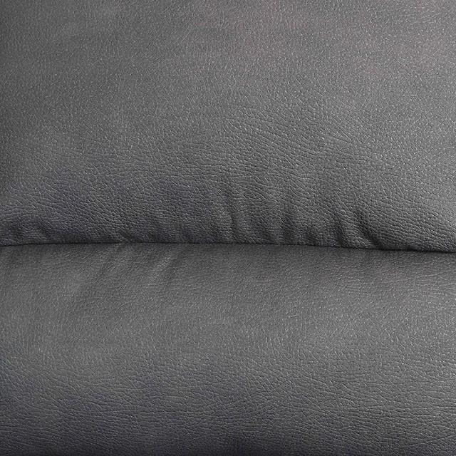 ALCESTER Brown & Gray Sectional w/ Sleeper, Ash