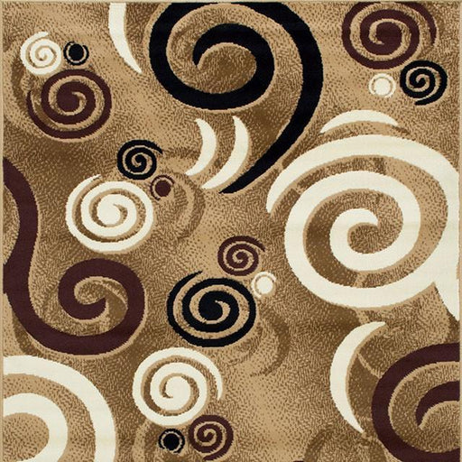 Blitar Brown Black, Brown Cream, & Gray 5' X 7' Area Rug image