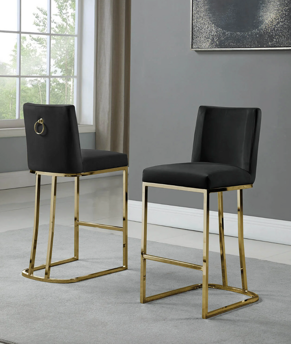 Jade Velvet Counter Height Chairs