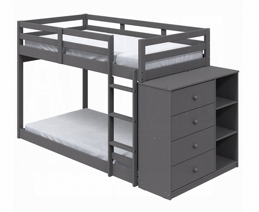 Gason Twin/Twin Bunk Bed w/Drawers & Compartments