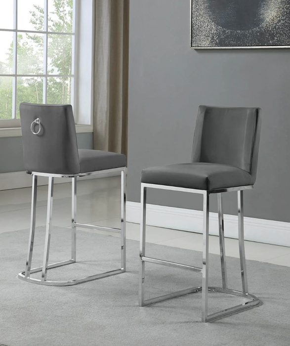 Jade Velvet Counter Height Chairs