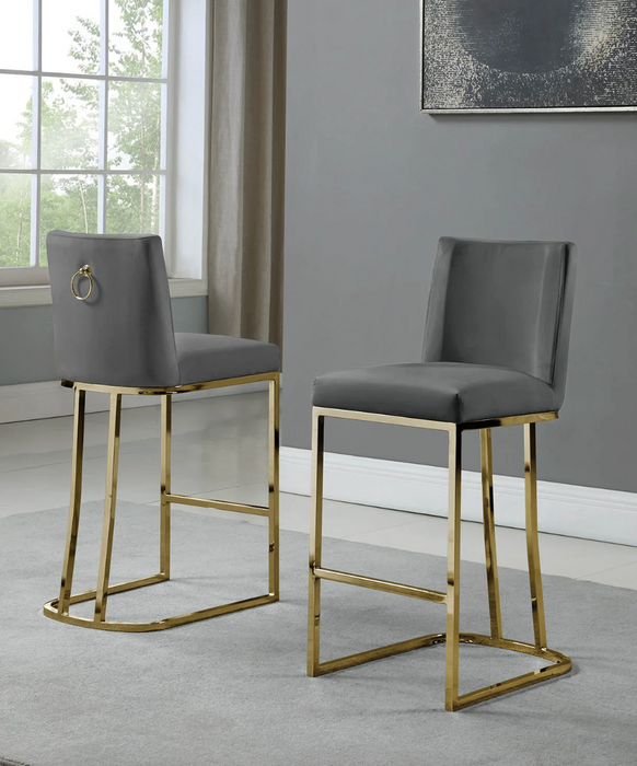 Jade Velvet Counter Height Chairs