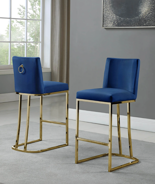 Jade Velvet Counter Height Chairs