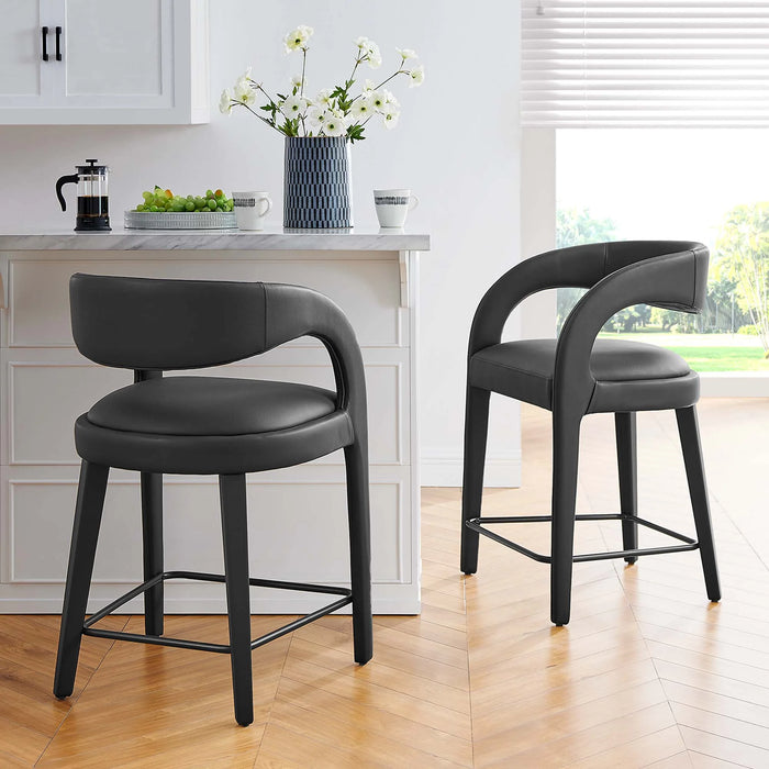 Hayley Counter Stool Vegan Leather