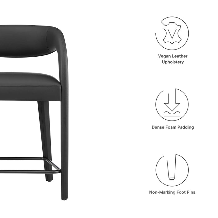 Hayley Counter Stool Vegan Leather