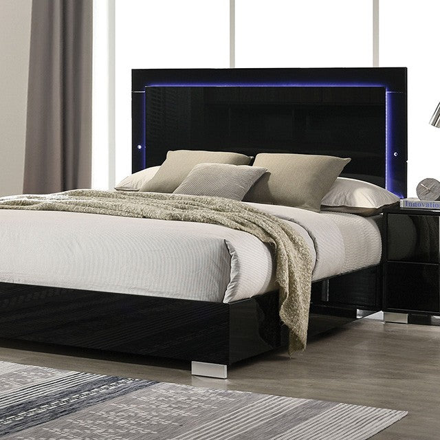 Sinistra Queen Bed With LED on Headboard
